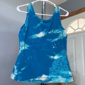 Blue Tiedye tank top